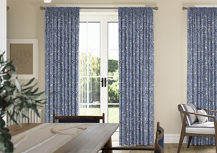 Land & Shore River, Blue Red - Made to Measure Curtains - Image 3